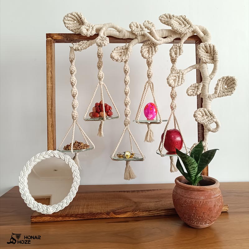 استند هفت سین و آينه مکرومه