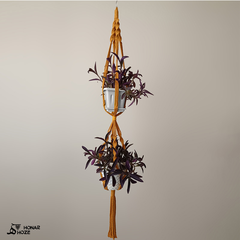 آویز گلدان مکرومه افرا